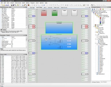 PSoC – grafische Programmieroberfläche